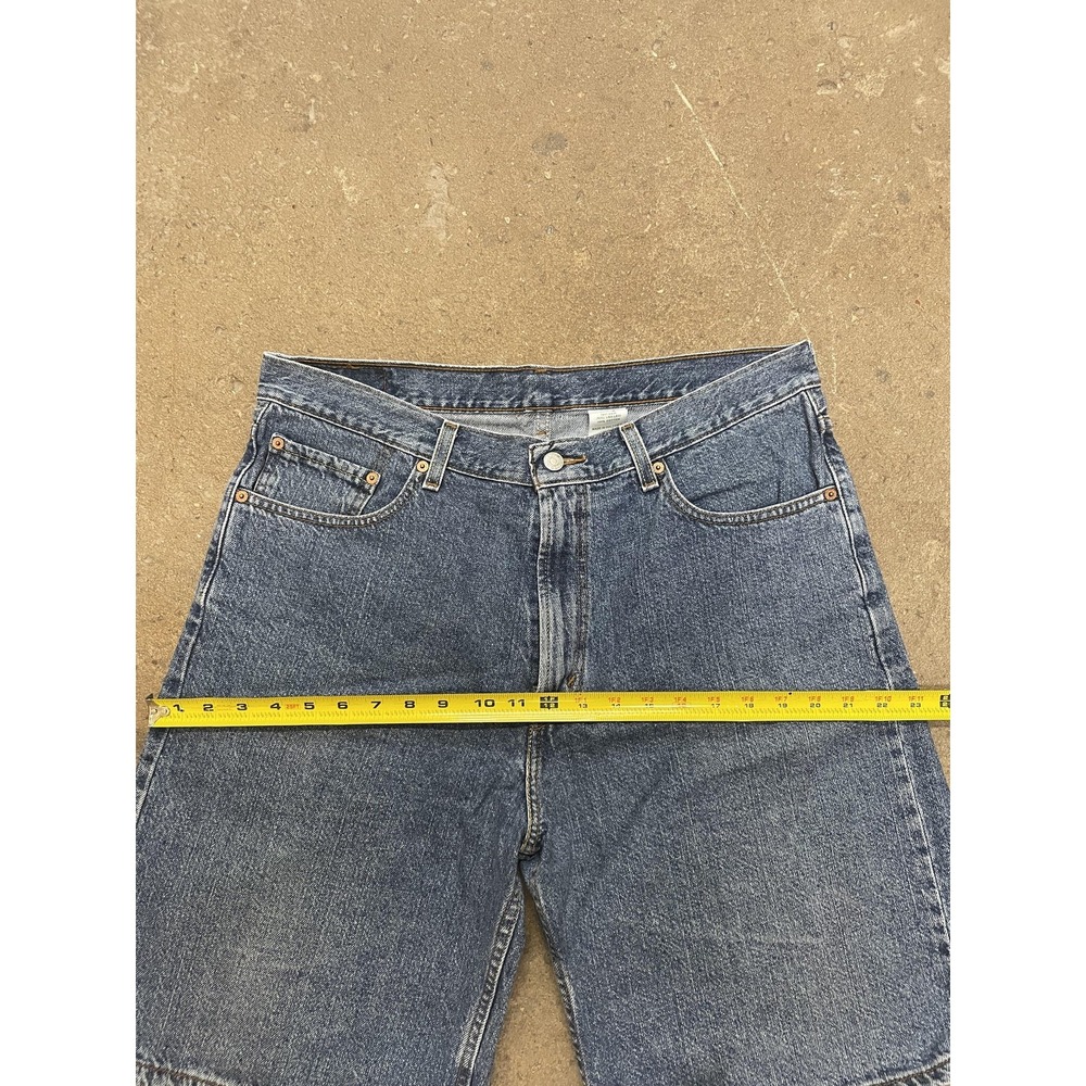Levis 550 Shorts Mens 36 Blue Denim Relaxed Fit Bermuda Stone Wash 5-Pocket - Picture 14 of 16